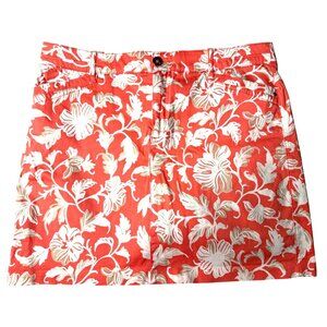Charter Club Coral Floral Print Skort Womens Size 16